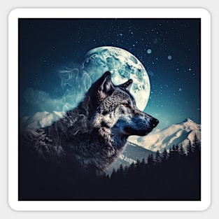 Wolf - Night Patrol Sticker